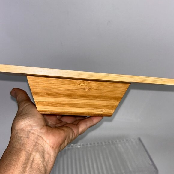 Teleflora Square Bamboo Serving Dish Collection 9" x 9" Vase Ikebana Ecofriendly - Picture 8 of 9